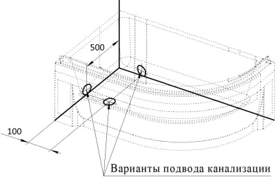 душевой поддон радомир высокий 120x80 левый