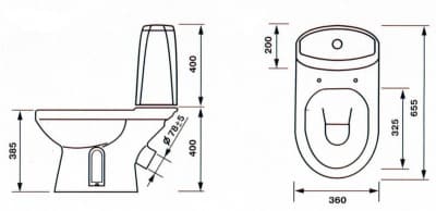 унитаз-компакт оскольская керамика лея декор люкс париж