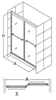 Душевая дверь RGW TO-10 140x195 схема