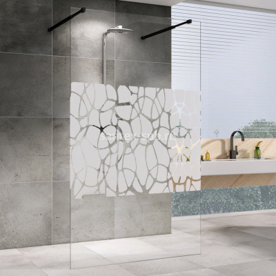 Душевая перегородка отдельностоящая Abber AG68100BF8 100x200 Чёрная