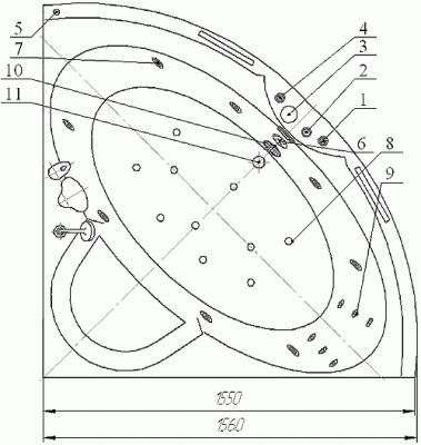 акриловая ванна акватек поларис 2 155x155