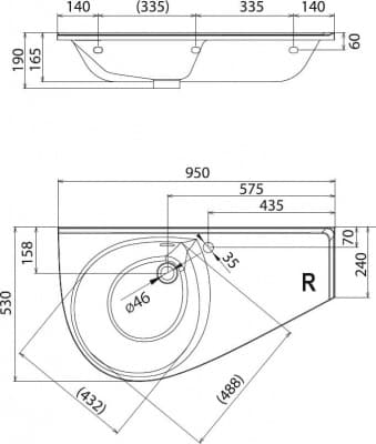 раковина ravak avocado comfort