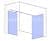Душевая перегородка стеклянная двойная WoterGlass TYPE-67