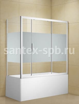 шторка для ванны стеклянная aquanet practic 150x150