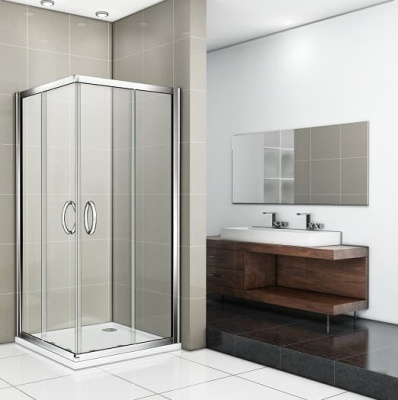 душевое ограждение квадратное bas infinity cr 90х90