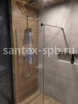 Сосново - Душевая перегородка из прозрачного закалённого стекла 8 мм 700x2000