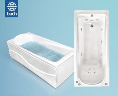 ванна акриловая bach виктория 170х77