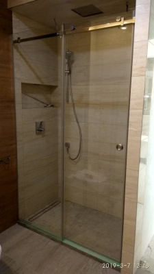 душевая дверь на заказ glassware type-24 с одной откатной дверью