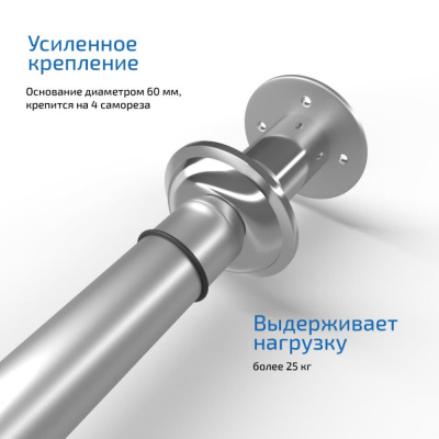 Карниз для прямоугольной ванны Г-образный 1700х700 карниз для прямоугольной ванны г-образный 1700х700